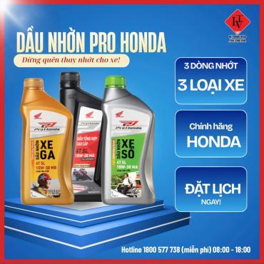HEAD TÂN LONG VÂN | DẦU NHỚT PRO HONDA – 3 DÒNG NHỚT, 3 LOẠI XE TRONG THÁNG 03.2026