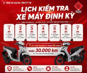 HEAD TÂN LONG VÂN | LỊCH KIỂM TRA XE MÁY ĐỊNH KỲ HONDA – KIỂM TRA NHANH TRONG THÁNG 8.2026
